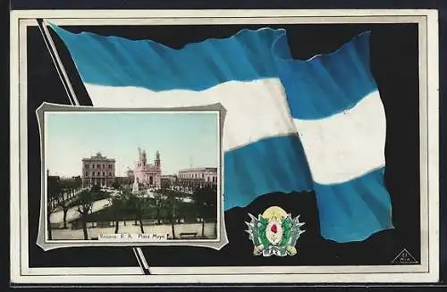 AK Rosario, Plaza Mayo, Wappen und Fahne