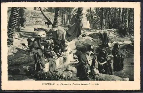 AK Tozeur, Femmes Juives lavant