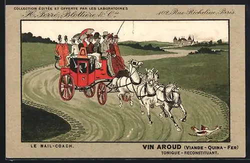 AK Reklame für Medikament Vin Aroud, Tonique-Resconstituant, Le Mail-Coach