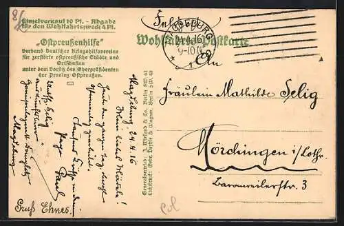 AK Ostpreussenhilfe, Ostpreussische Flüchtlinge vor ihrer Baracke