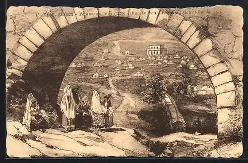 AK Vieil Alger, Tombeaux Juifs, jüdische Grabstätte