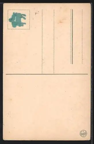 AK L`Aveugle, Blinder Mann mit Kind