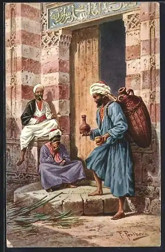 Künstler-AK Friedrich Perlberg: Arabischer Wasserverkäufer