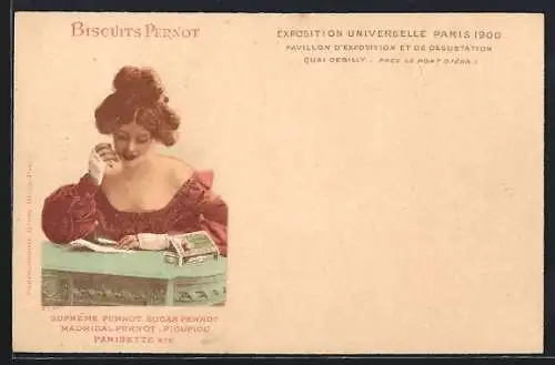 AK Paris, Exposition Universelle 1900, Biscuits Pernot, Supreme Pernot