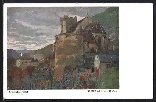 Künstler-AK Siegfried Stoitzner: St. Michael in der Wachau