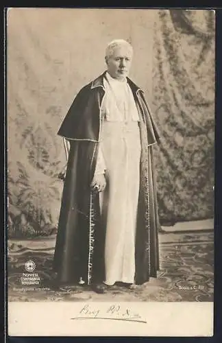 AK Papst Pius X. mit seiner Robe