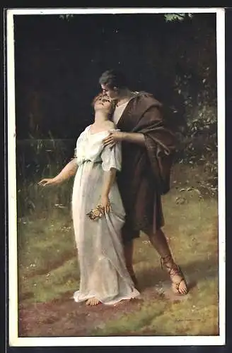 Künstler-AK sign. G. Schroedter: Erster Kuss