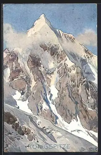 Künstler-AK Edward Theodore Compton: Ansicht der Königspitze