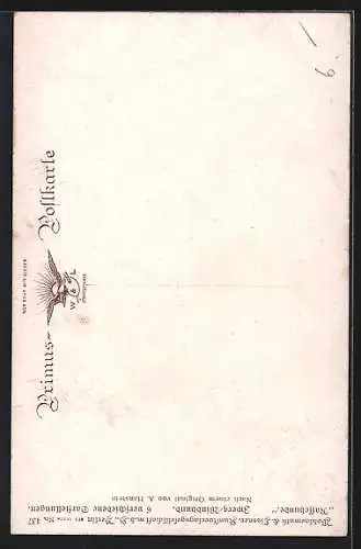 AK Zwerg-Windhund mit blauer Schleife