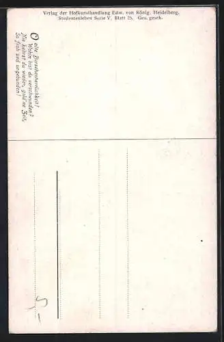 Künstler-AK Georg Mühlberg: O alte Burschenherrlichkeit!, Studentenverbindung