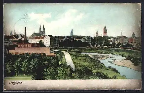 AK Liegnitz, Flusspartie im Ort