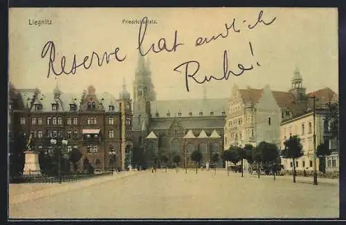 AK Liegnitz, Blick in den Friedrichsplatz