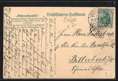 AK Hohenstein, Zerschossene Häuser im Ort