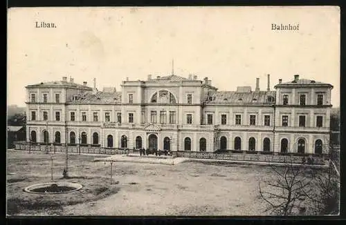 AK Libau, Bahnhof in der Gesamtansicht