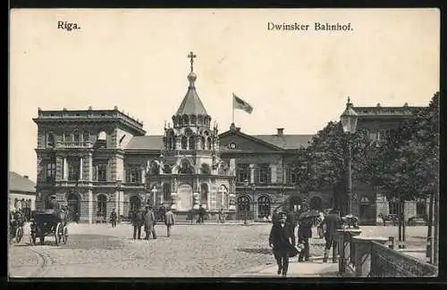 AK Riga, Partie am Dwinsker Bahnhof