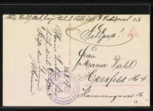 AK Nisch, Helden-Friedhof, Deutsche Feldpost