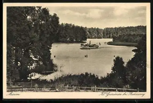 AK Rudczanny, Dampferfahrt auf dem Kl. Gusziensee