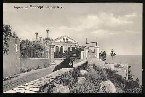 AK Anacapri, Ingresso ad Anacapri con Caffé Bitter