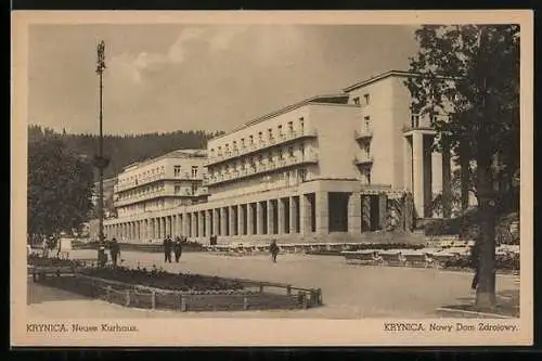AK Krynica, Blick auf das neue Kurhaus