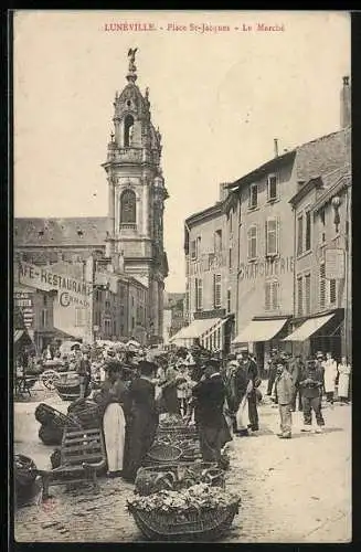 AK Luneville, Place St-Jacques, le Marché