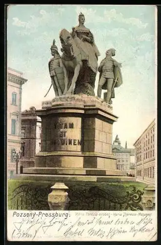 AK Pozsony / Pressburg, Maria Theresia-Monument