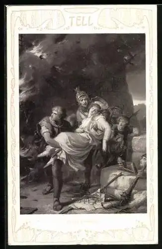 AK Wilhelm Tell bei Berta's Errettung