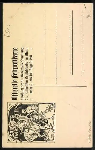 AK Mainz, 58. General-Versammlung der Katholiken Deutschlands 1911