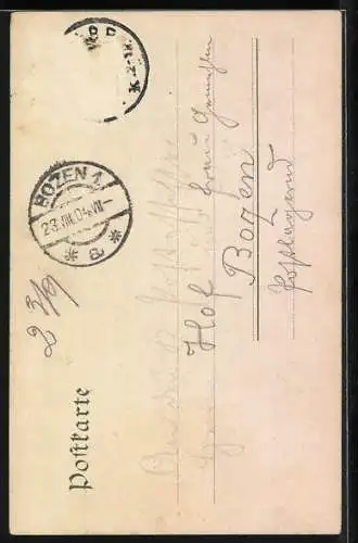 AK München, Münchner Kindl sitzt auf einem Baum