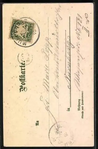 Lithographie München, Münchner Hofbräuhaus, Grosser Gesellschafts-Saal, Innenansicht