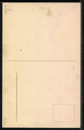 Lithographie Biedermeiermode, Tanzendes Paar