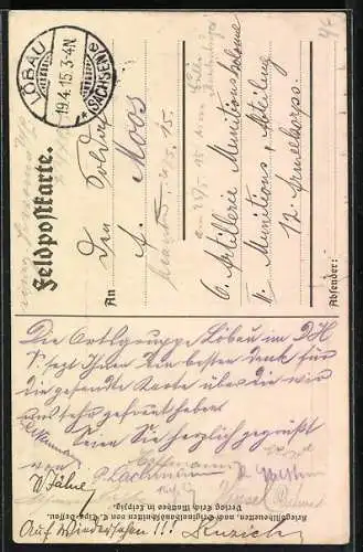 Künstler-AK sign. C. Tips: Die Meldung, Ulane im Galopp