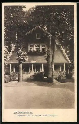 AK Stuttgart, Bauausstellung, Einfamilienhaus