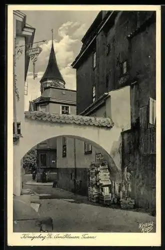 AK Königsberg, Partie am Blauen Turm