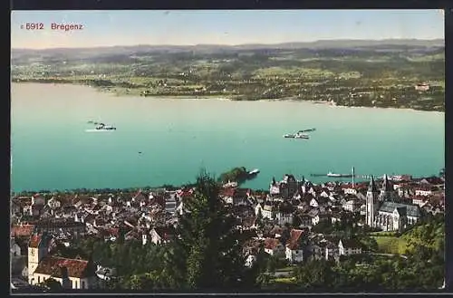 AK Bregenz, Teilansicht mit Kirche