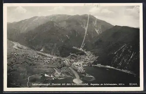 AK Ebensee, Fliegeraufnahme mit dem Kranabethsattel