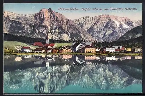 AK Seefeld /Tirol, Teilansicht mit Wetterstein