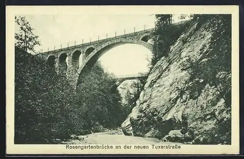AK Tux, Rosengartenbrücke an der Neuen Tuxerstrasse