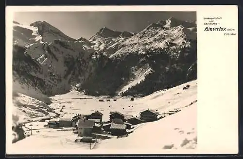 AK Hintertux /Zillertal, Teilansicht im Schnee