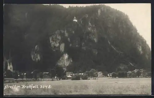 AK Strass /Zillertal, Teilansicht mit Brettfall