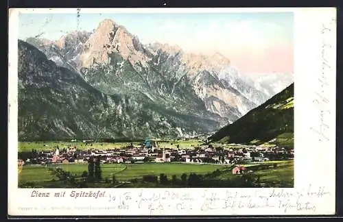 AK Lienz, Teilansicht mit Spitzkofel