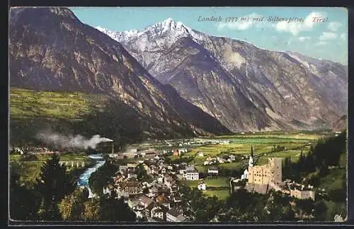 AK Landeck, Teilansicht mit Silberspitze
