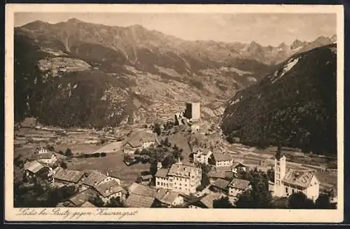 AK Ladis bei Putz, Teilansicht gegen Kaunergrat