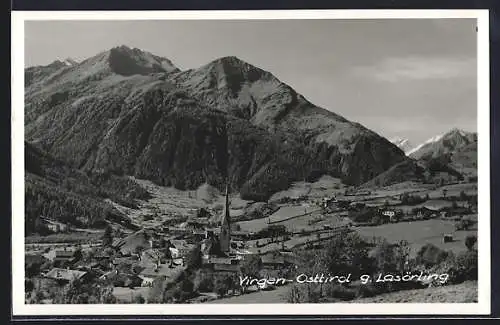 AK Virgen /Osttirol, Teilansicht mit Kirche gegen Lasörling