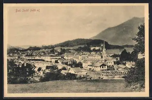AK Bad Ischl, Teilansicht mit Kirche