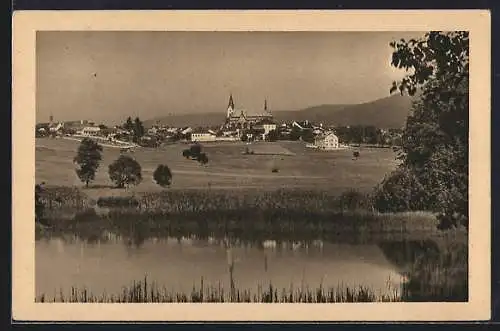 AK Aigen /Ob.-Oest., Ortspartie mit Kirche