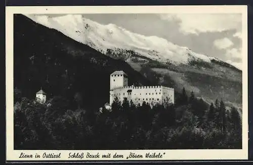AK Lienz in Osttirol, Schloss Bruck mit dem Bösen Weibele
