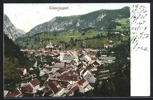 AK Eisenkappel, Teilansicht mit Kirche