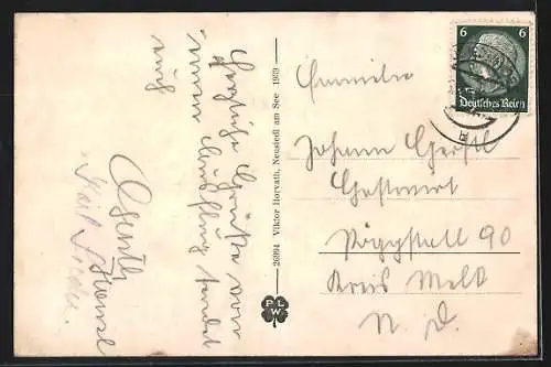 AK Neusiedl am See, Gastgarten des Seebads, das Meer der Wiener