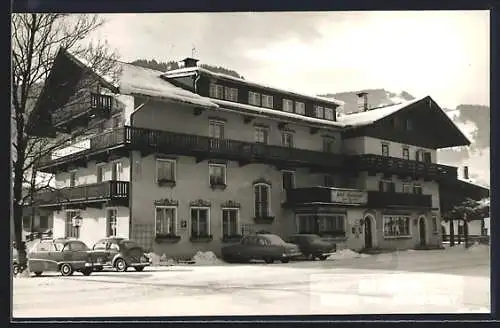 AK Kitzbühel, Hotel zum Jägerwirt im Winter