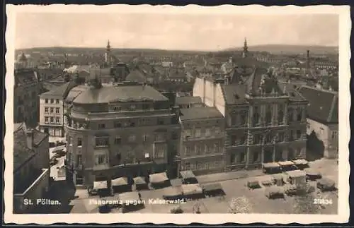 AK St. Pölten /N. Oe., Panorama gegen Kaiserwald